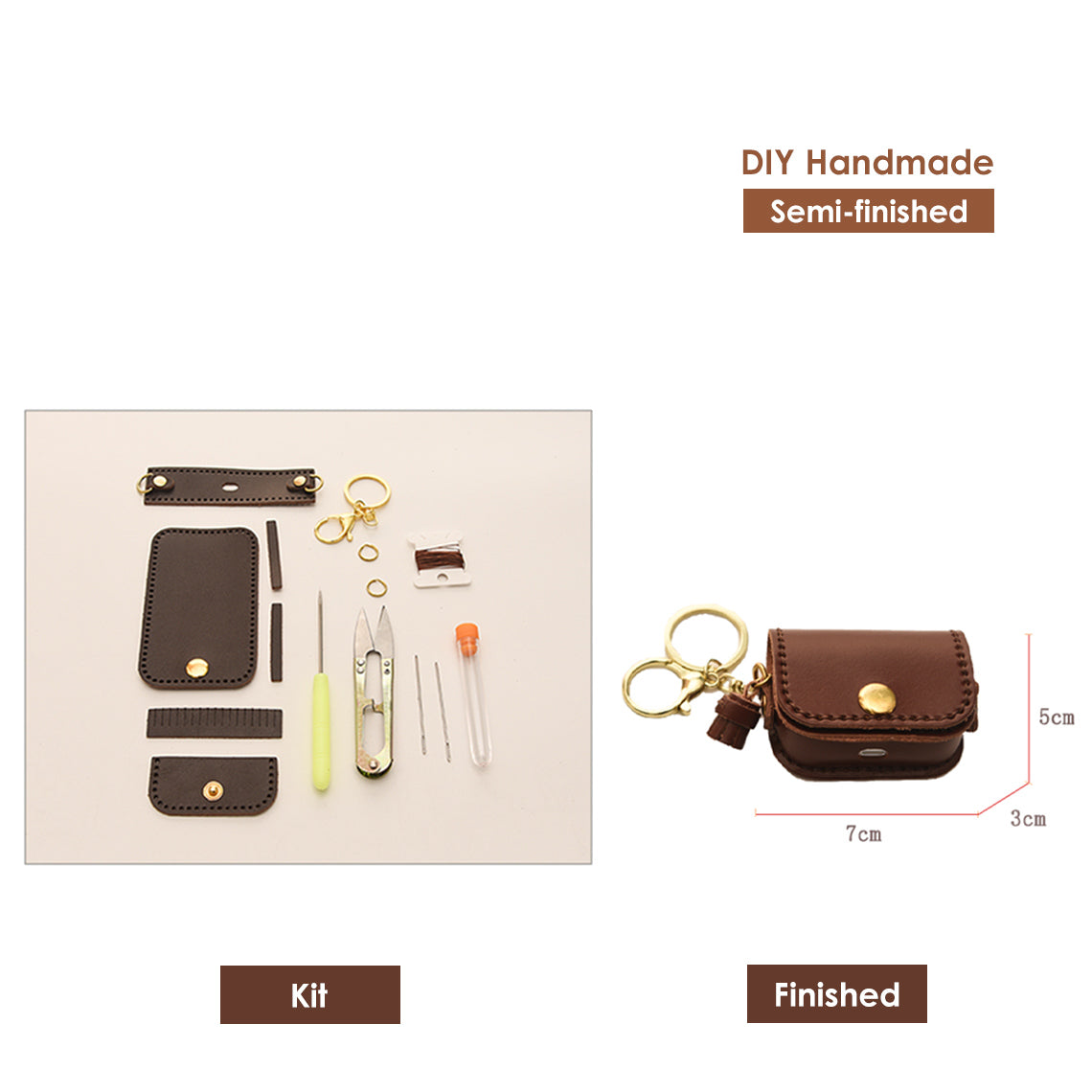 CUCUBIRD POPSEWING® Full Grain Leather AirPods Pro Holder DIY Kit  