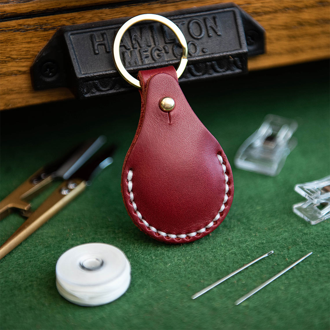 CUCUBIRD POPSEWING® Leather AirTag Keychain DIY Kit  
