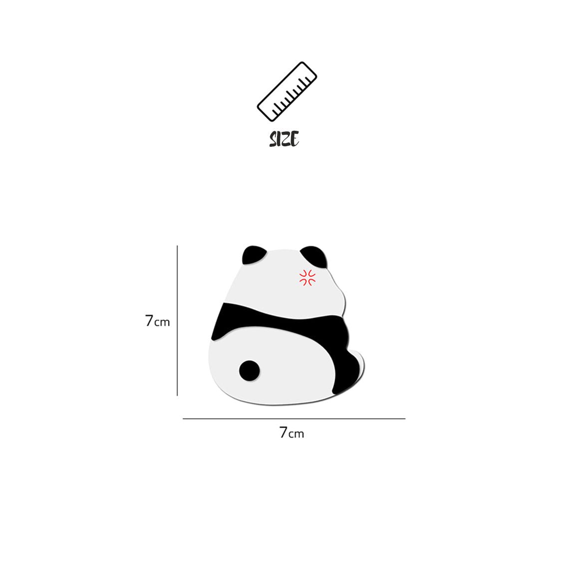 CUCUBIRD POPSEWING® Sheep Leather Cute Angry Panda Charm DIY Kit  