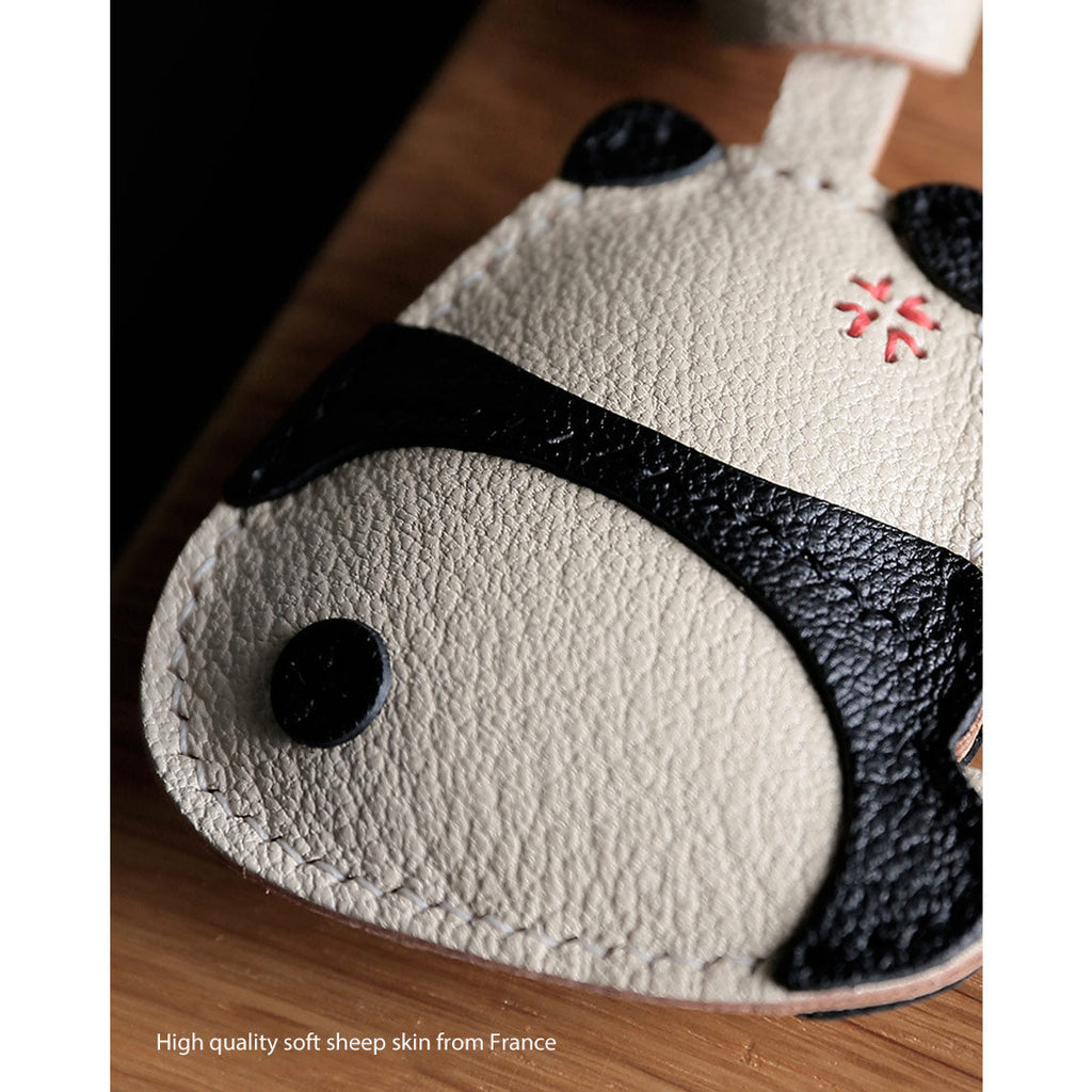CUCUBIRD POPSEWING® Sheep Leather Cute Angry Panda Charm DIY Kit  