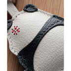 CUCUBIRD POPSEWING® Sheep Leather Cute Angry Panda Charm DIY Kit  