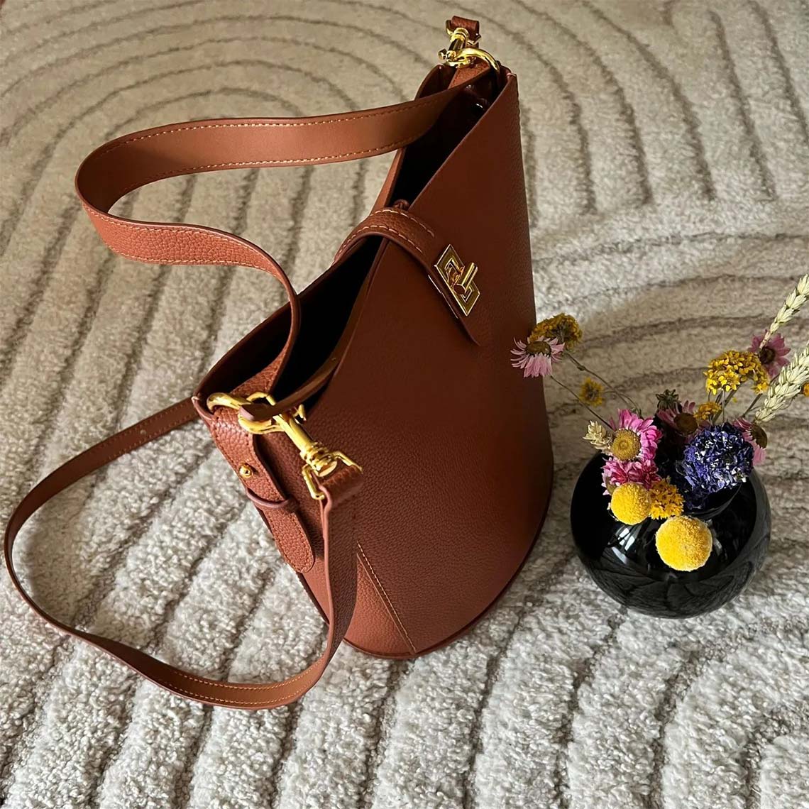 CUCUBIRD POPSEWING® Leather Simple Bucket Crossbody Bag DIY Kit  