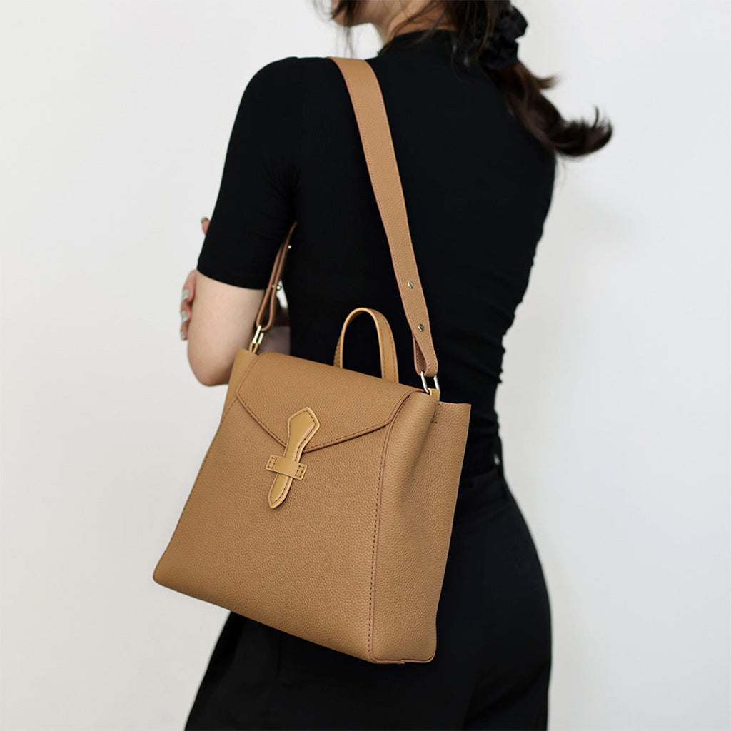 CUCUBIRD POPSEWING® Top Grain Leather Women Tote Backpack DIY Kit  