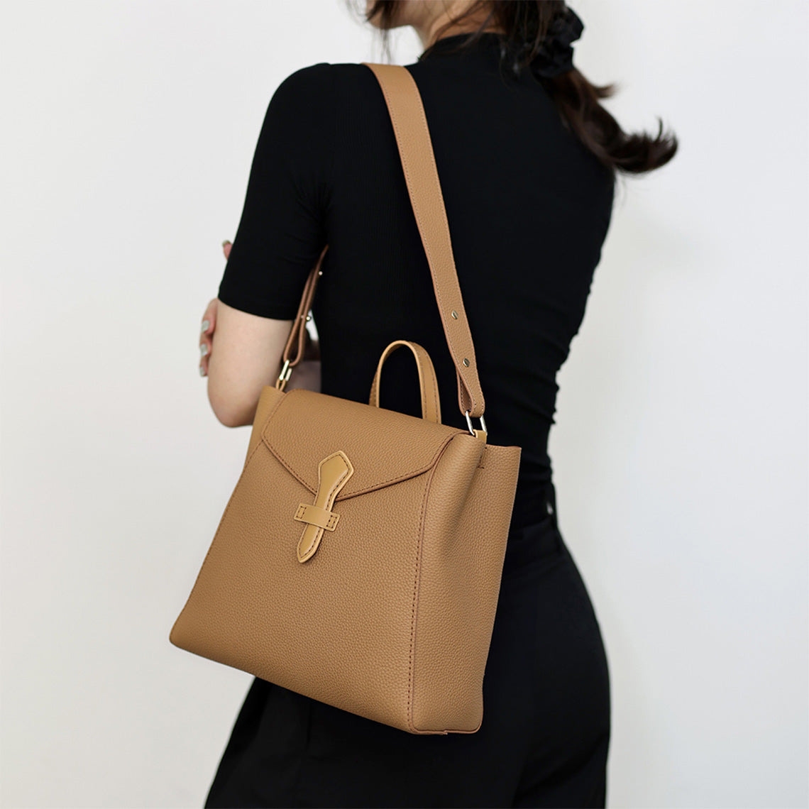 CUCUBIRD POPSEWING® Top Grain Leather Women Tote Backpack DIY Kit  