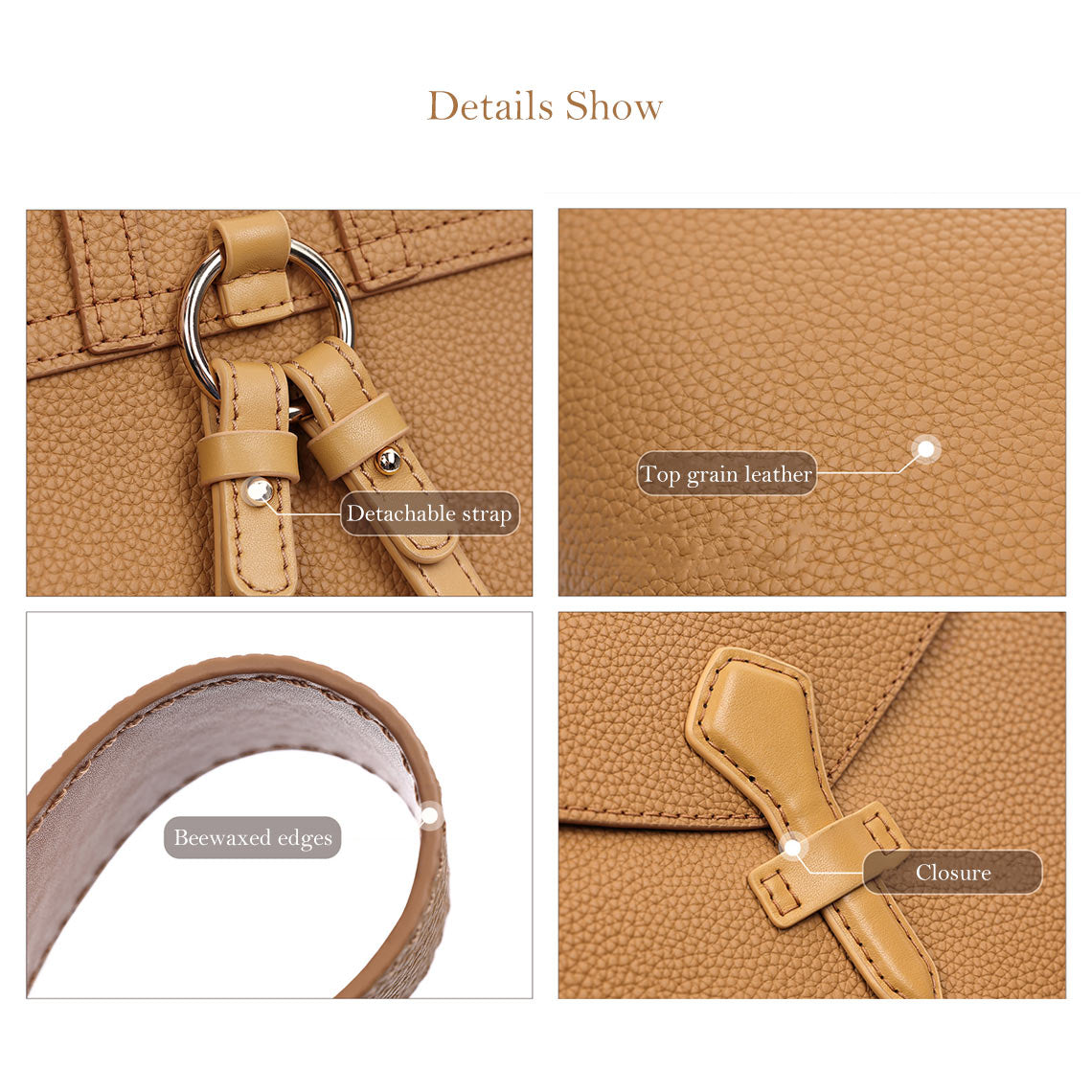 CUCUBIRD POPSEWING® Top Grain Leather Women Tote Backpack DIY Kit  