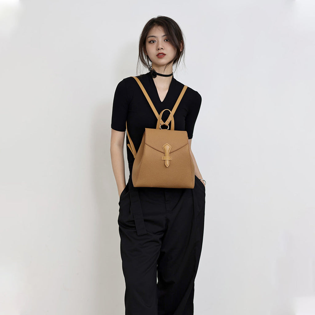 CUCUBIRD POPSEWING® Top Grain Leather Women Tote Backpack DIY Kit  