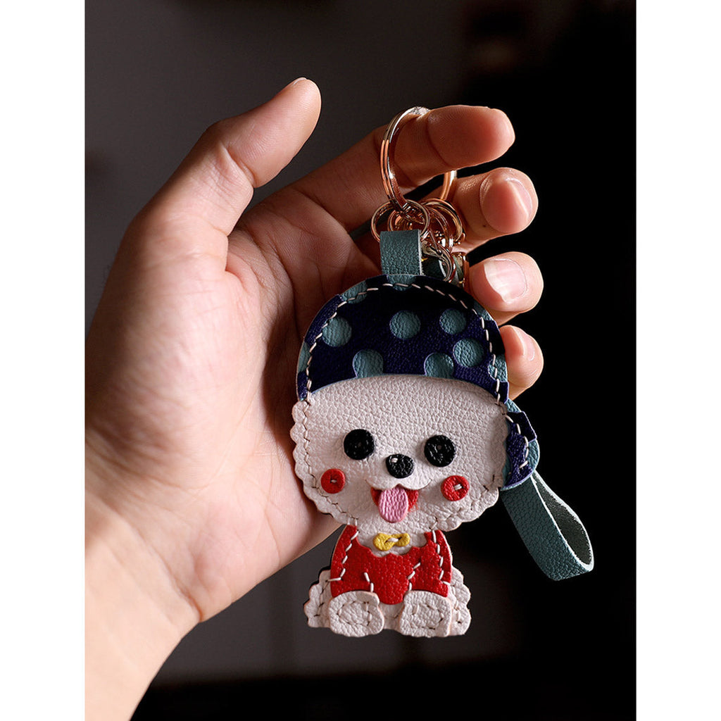 CUCUBIRD CUCUBIRD Leather Cute Bichon Keychain DIY Kits  