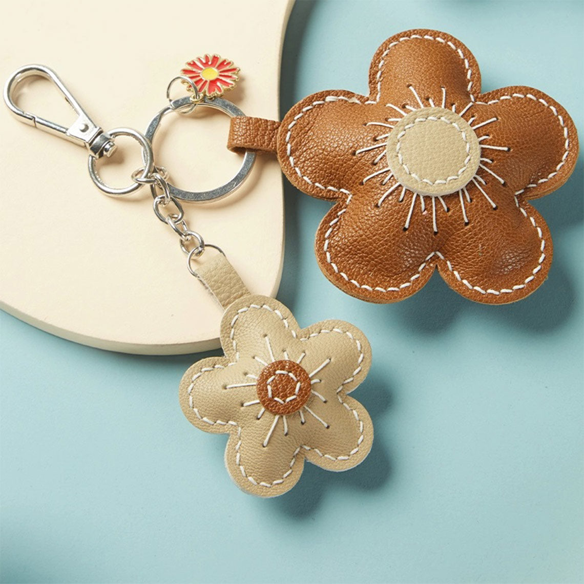 CUCUBIRD POPSEWING® Sheep Leather Flowers Charm DIY Kits  