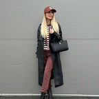 CUCUBIRD Top Grain Leather Small Bucket Handbag  