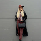 CUCUBIRD Top Grain Leather Small Bucket Handbag  