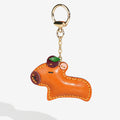 CUCUBIRD Vegetable Tanned Leather Capybara Handmade Keychain  