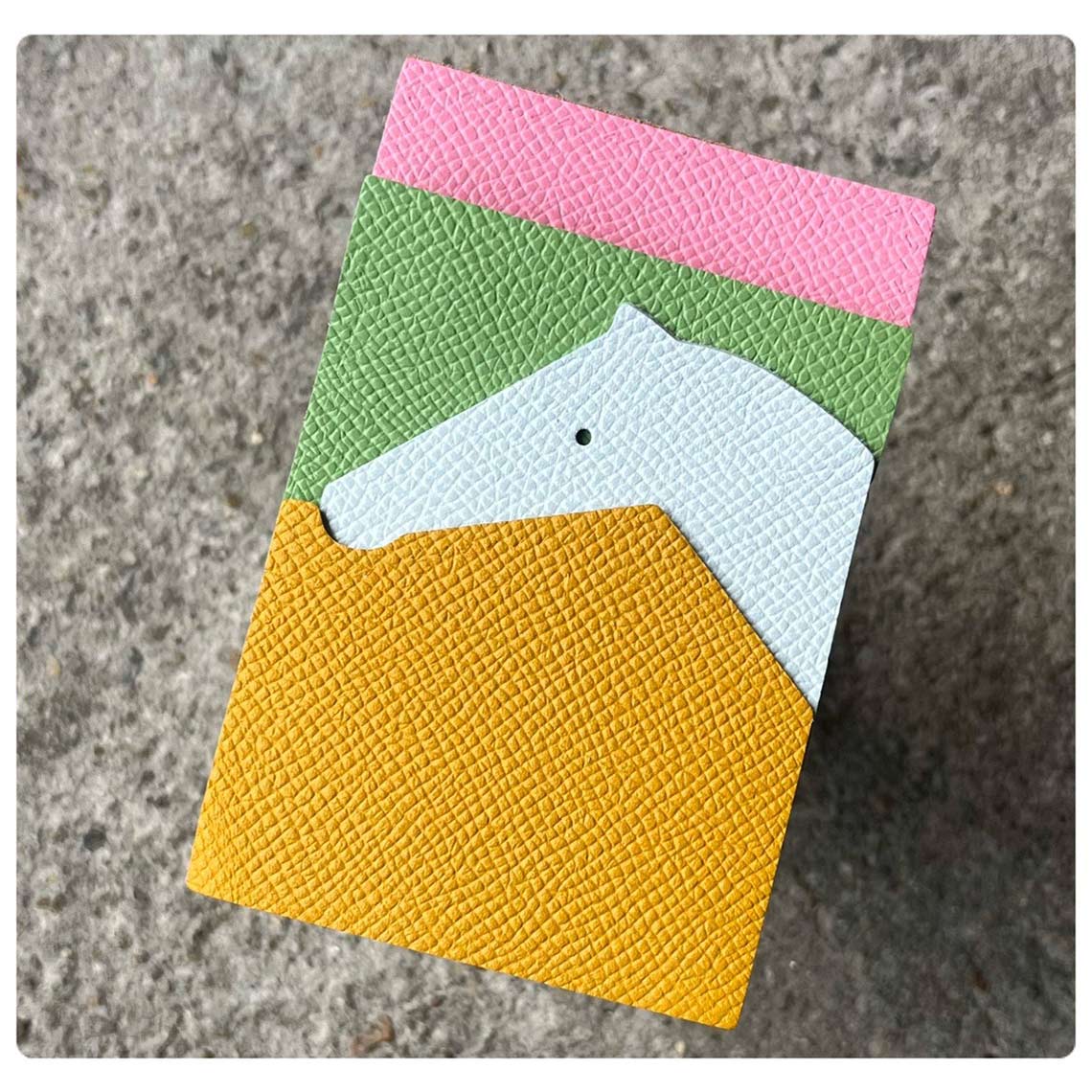 CUCUBIRD POPSEWING® Full Grain Leather Horse Slim Card Holder DIY Kits  