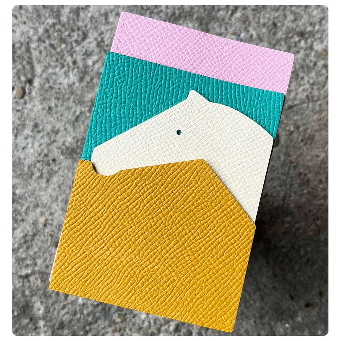 CUCUBIRD POPSEWING® Full Grain Leather Horse Slim Card Holder DIY Kits  