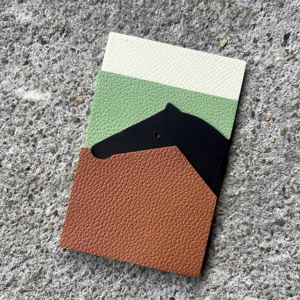CUCUBIRD POPSEWING® Full Grain Leather Horse Slim Card Holder DIY Kits  