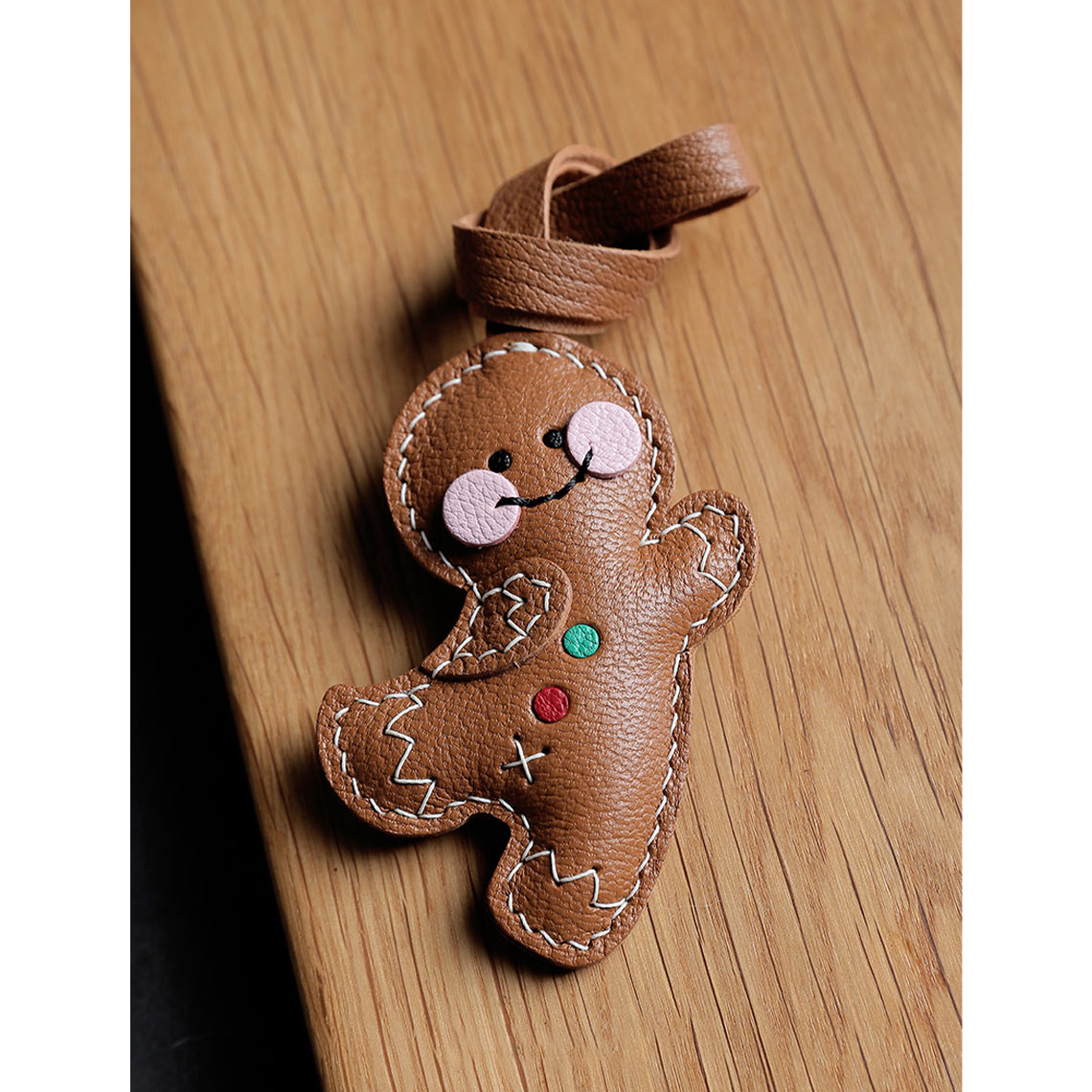 CUCUBIRD Sheep Leather Christmas Gingerbread Charm DIY Kit