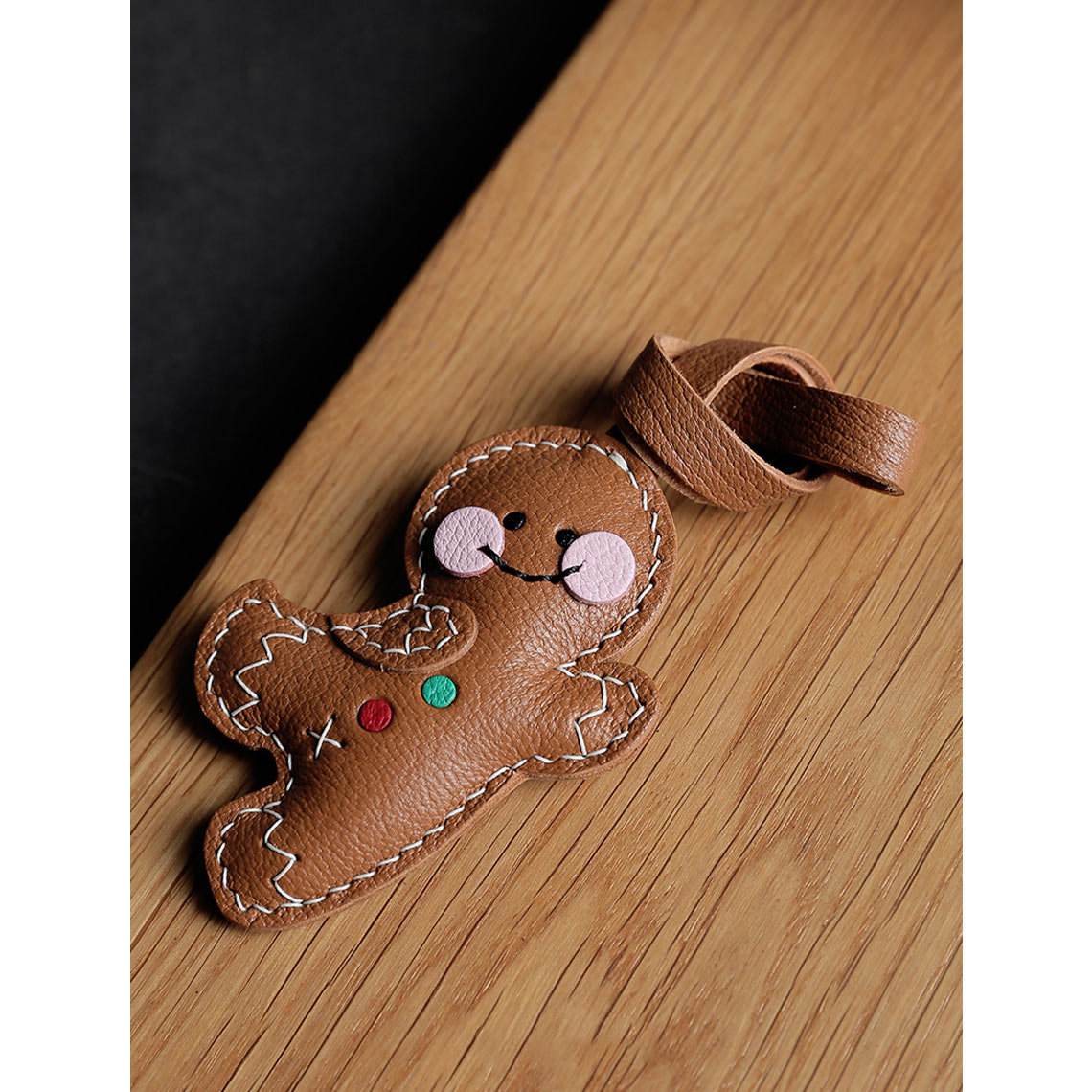 CUCUBIRD Sheep Leather Christmas Gingerbread Charm DIY Kit