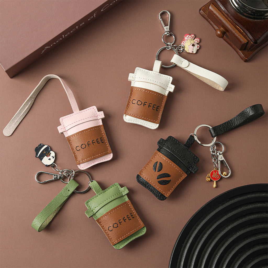 CUCUBIRD POPSEWING® Sheep Leather My Coffee Keychain DIY Kit  