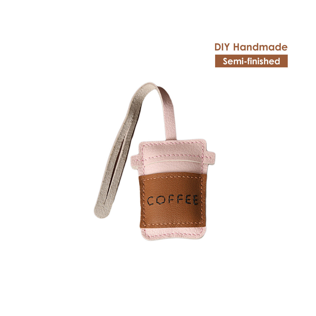 CUCUBIRD POPSEWING® Sheep Leather My Coffee Keychain DIY Kit  
