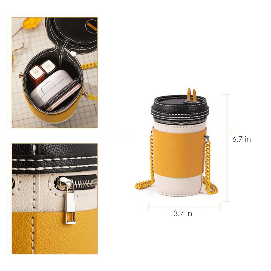CUCUBIRD POPSEWING® Leather Coffee Cup Bag DIY Kit  