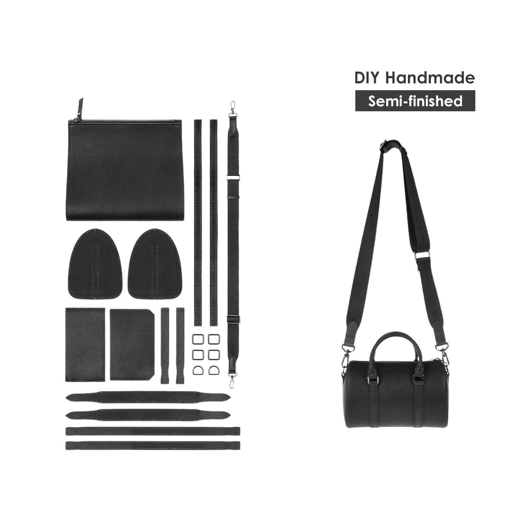 CUCUBIRD POPSEWING® Leather Black Boston Bag DIY Kits  