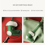 CUCUBIRD CUCUBIRD Leather Christmas Sock Keychain DIY Kit  