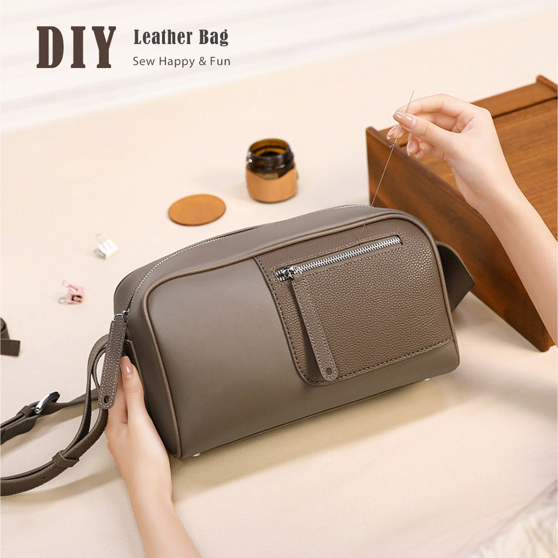 CUCUBIRD CUCUBIRD Leather Men's On Body Bag DIY Kit  