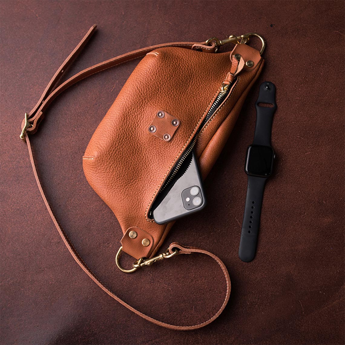 CUCUBIRD POPSEWING® Full Grain Leather Fanny Pack Belt Bag DIY Kits  