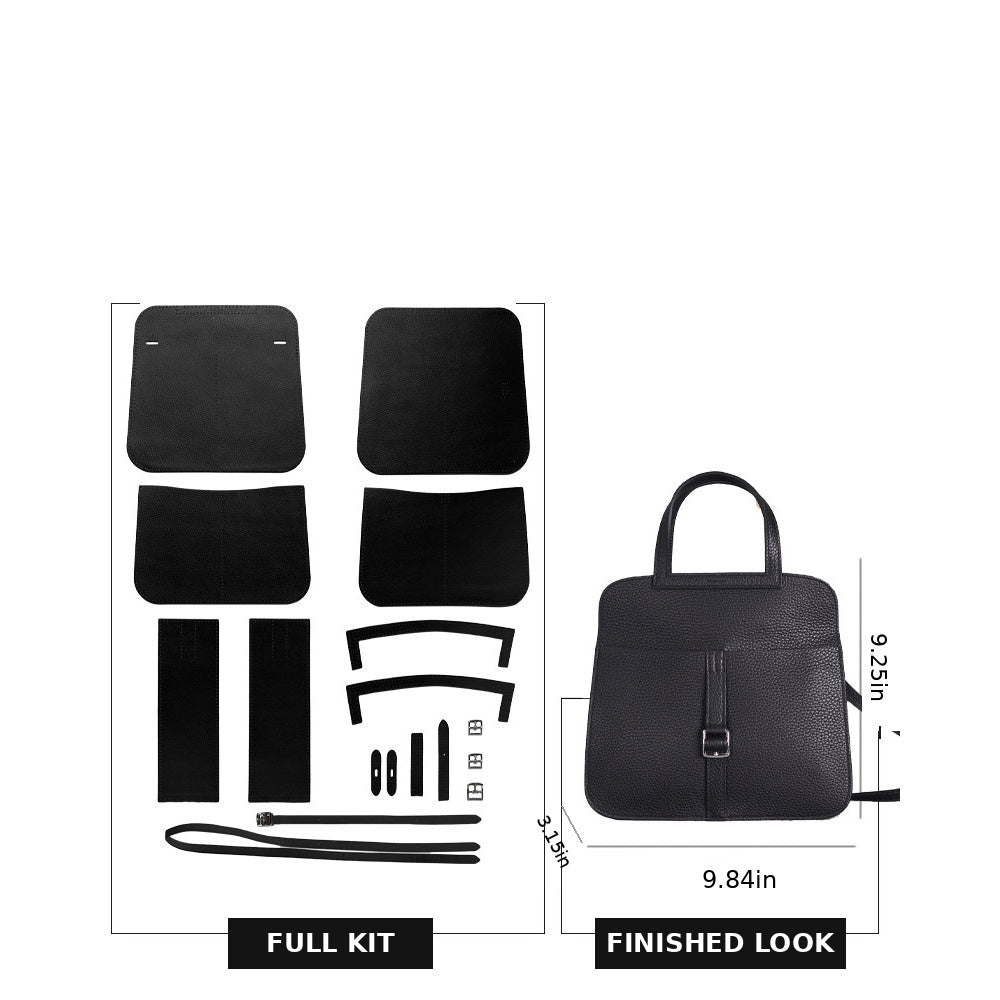 CUCUBIRD Horseshoe Bag DIY Kit Top Grain Leather Crossbody Bag  