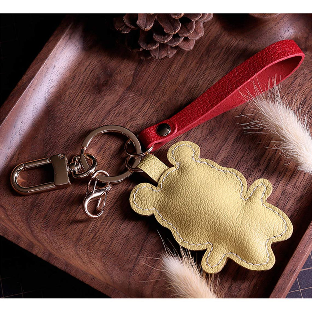 CUCUBIRD POPSEWING® Sheep Leather Cute Bear Keychain DIY Kit  