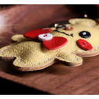 CUCUBIRD POPSEWING® Sheep Leather Cute Bear Keychain DIY Kit  