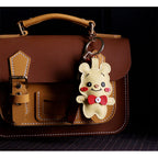 CUCUBIRD POPSEWING® Sheep Leather Cute Bear Keychain DIY Kit  