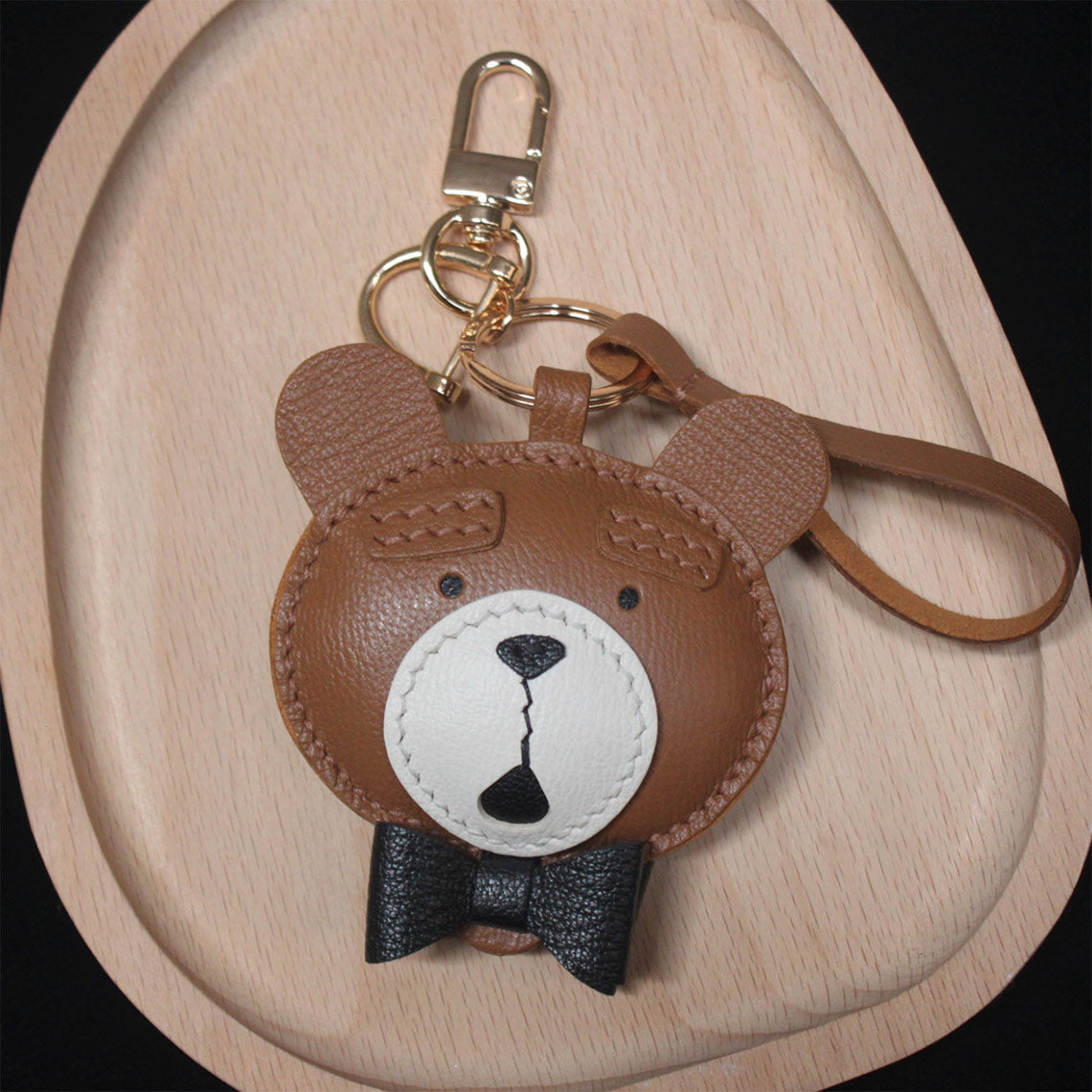 CUCUBIRD POPSEWING® Leather Double Faced Ted Keychain DIY Kits  