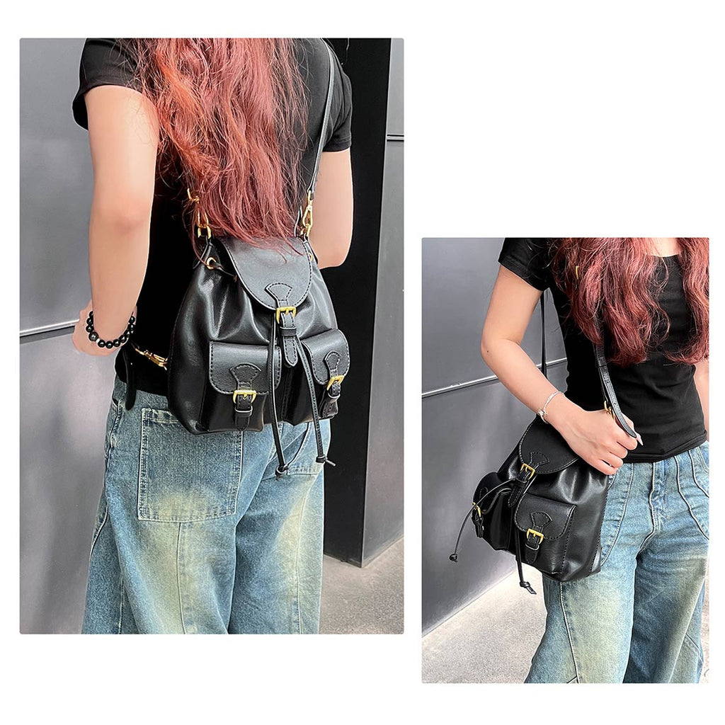 CUCUBIRD POPSEWING® Top Grain Leather Black Backpack DIY Kit  