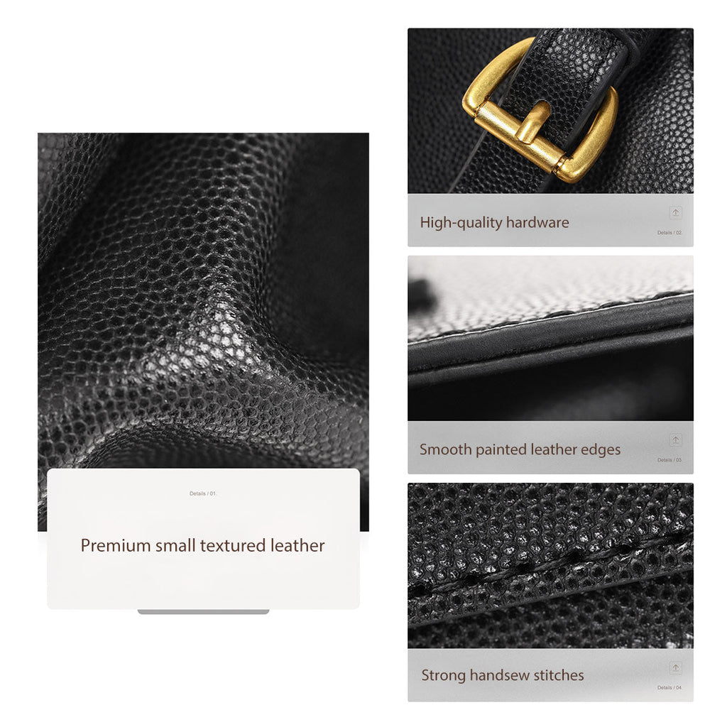 CUCUBIRD POPSEWING® Top Grain Leather Black Backpack DIY Kit  