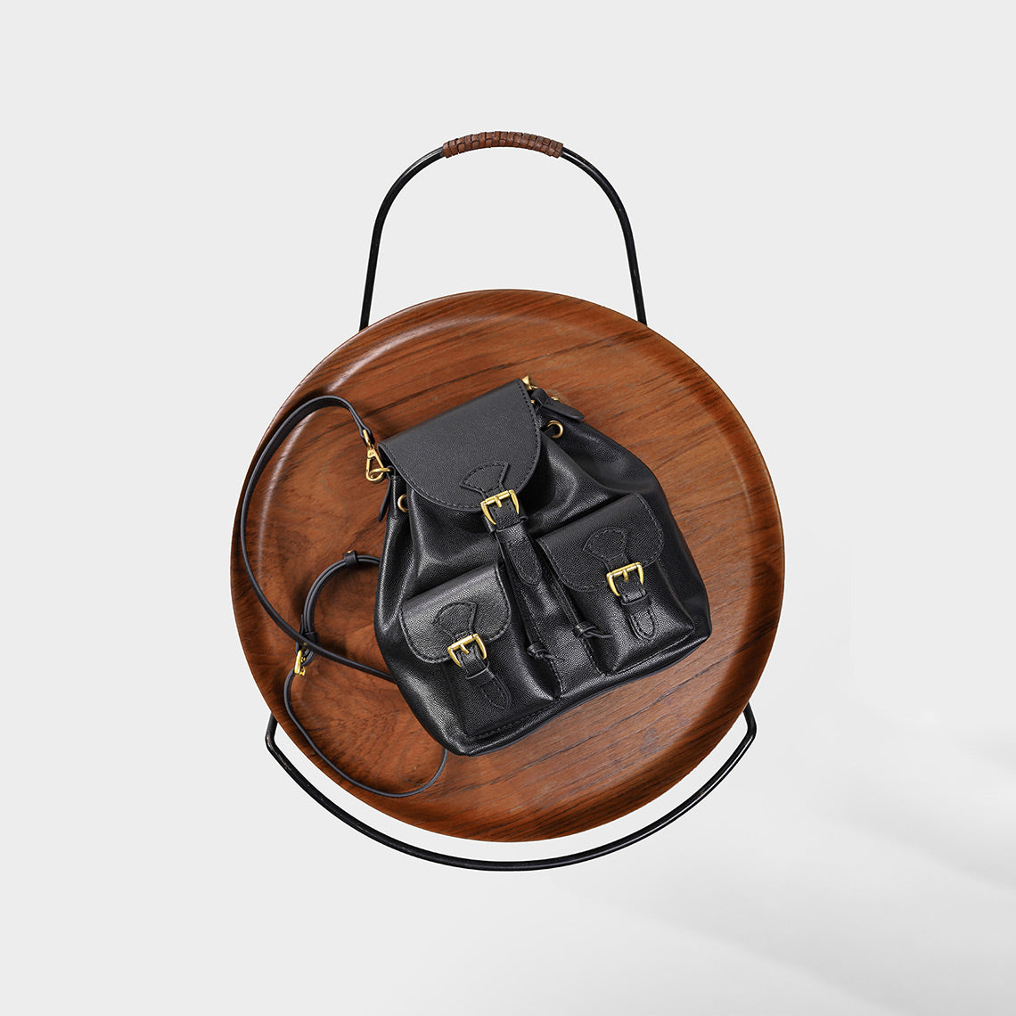 CUCUBIRD POPSEWING® Top Grain Leather Black Backpack DIY Kit  