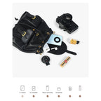 CUCUBIRD POPSEWING® Top Grain Leather Black Backpack DIY Kit  