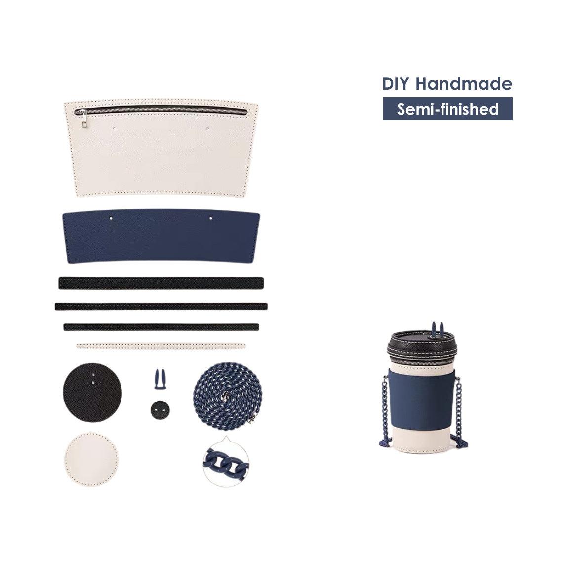 CUCUBIRD POPSEWING® Leather Coffee Cup Bag DIY Kit  