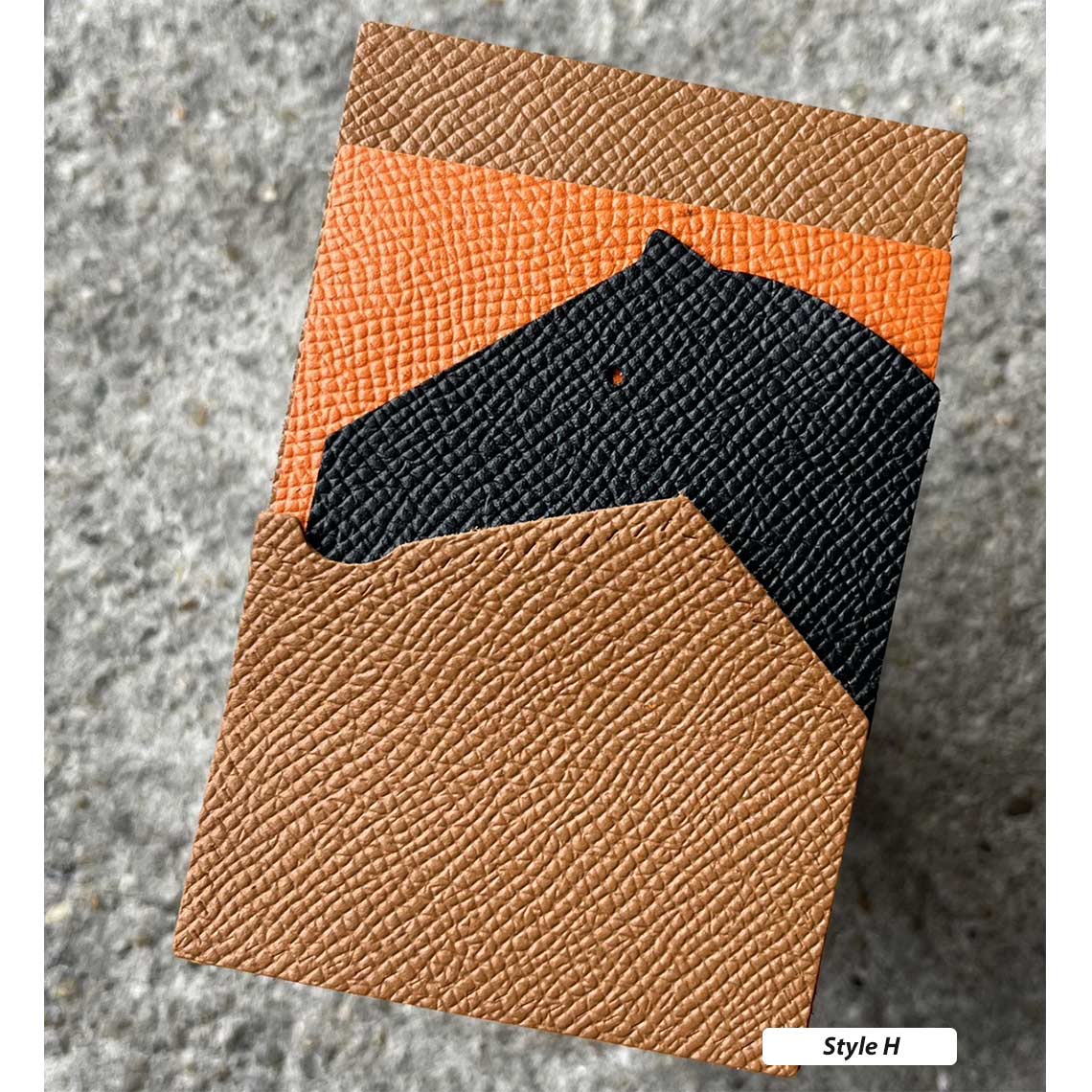 CUCUBIRD CUCUBIRD Full Grain Leather Horse Slim Card Holder DIY Kits H 