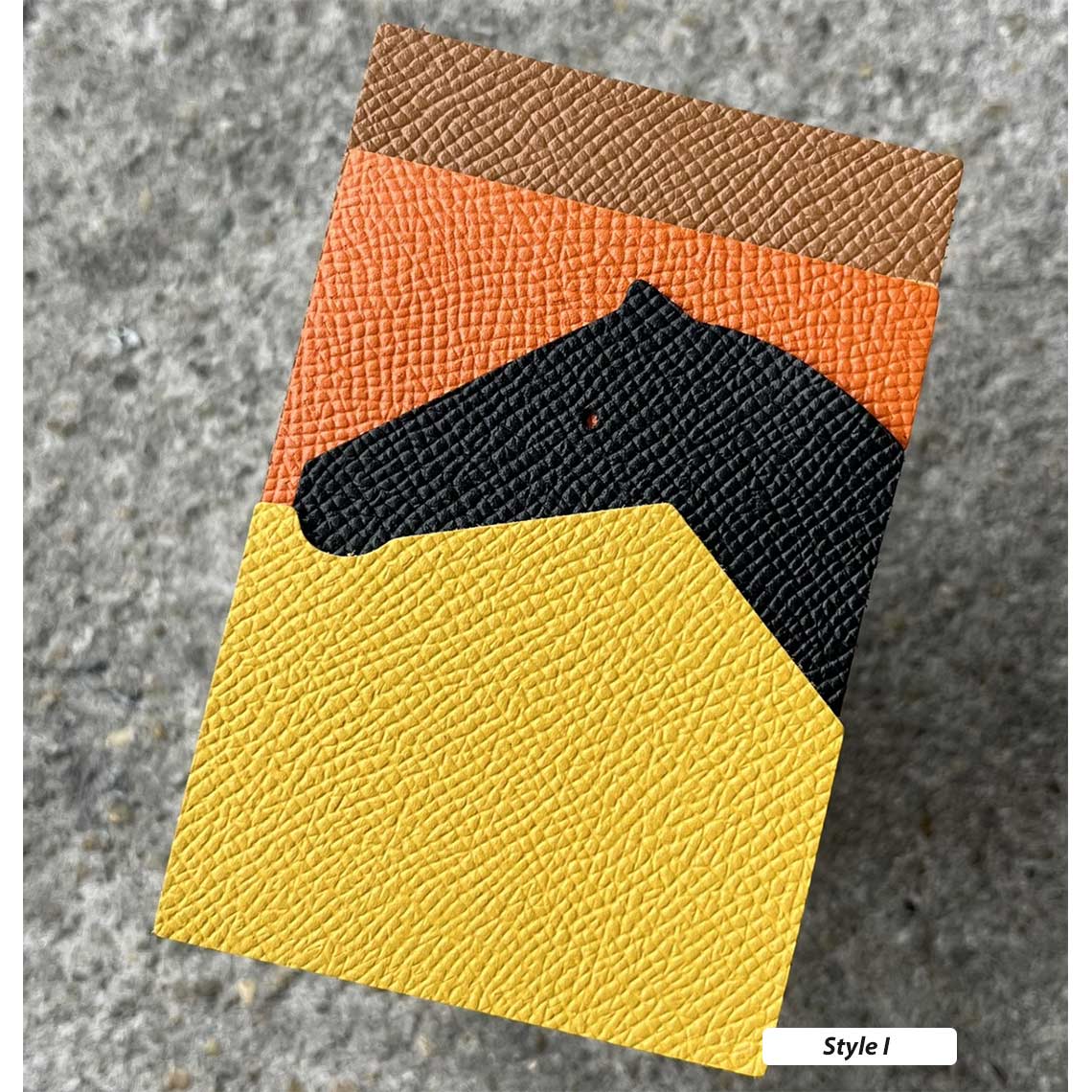 CUCUBIRD CUCUBIRD Full Grain Leather Horse Slim Card Holder DIY Kits I 