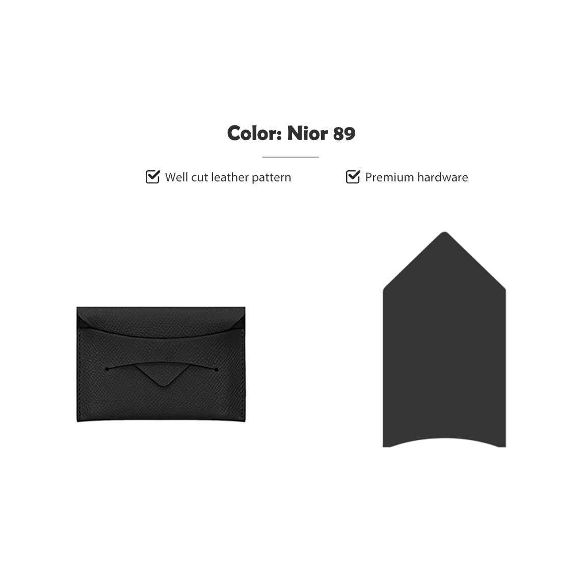 CUCUBIRD CUCUBIRD Full Grain Leather Classic Envelope Card Holder DIY Kits Nior 89 