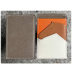 CUCUBIRD POPSEWING® Full Grain Leather Horse Slim Card Holder DIY Kits  