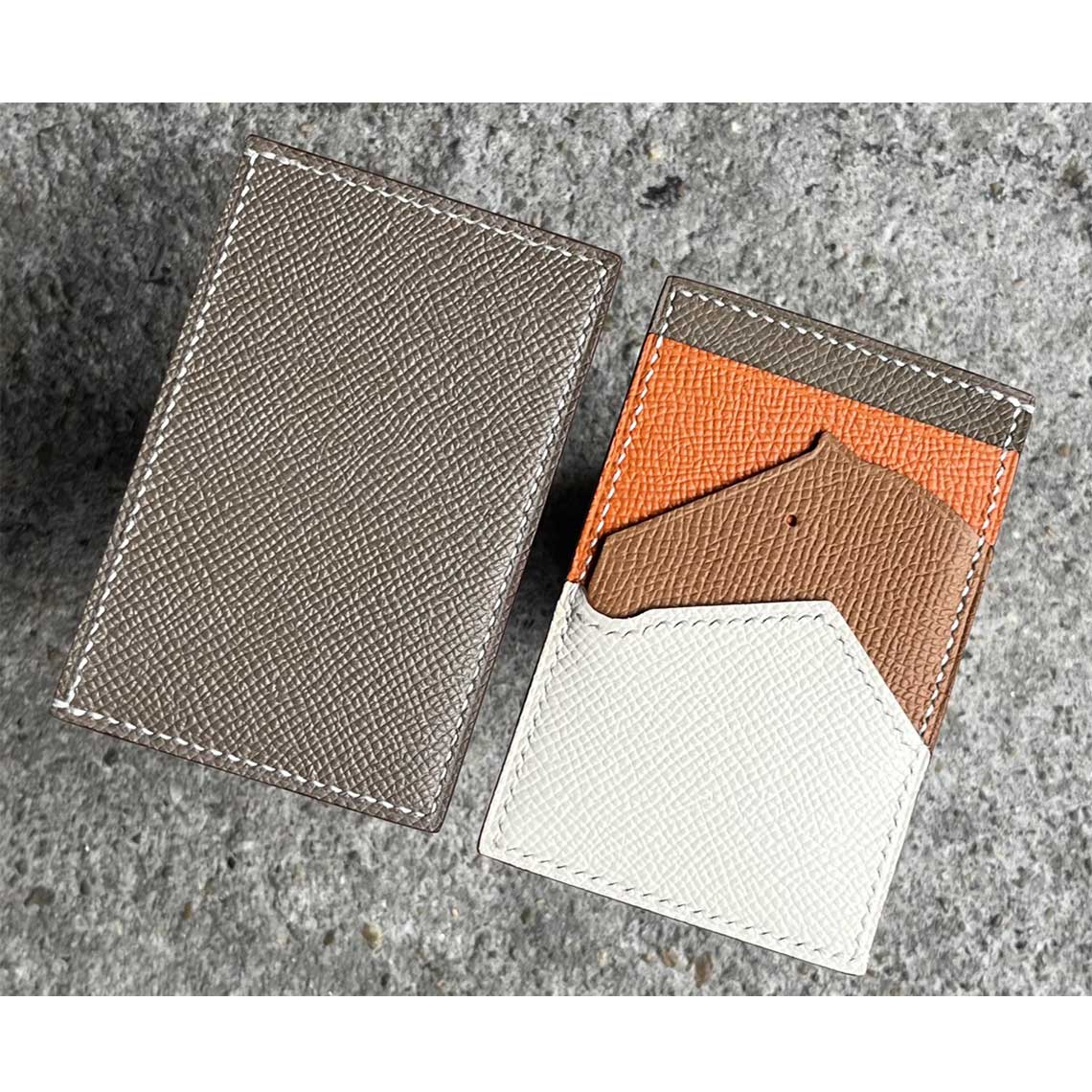 CUCUBIRD CUCUBIRD Full Grain Leather Horse Slim Card Holder DIY Kits  