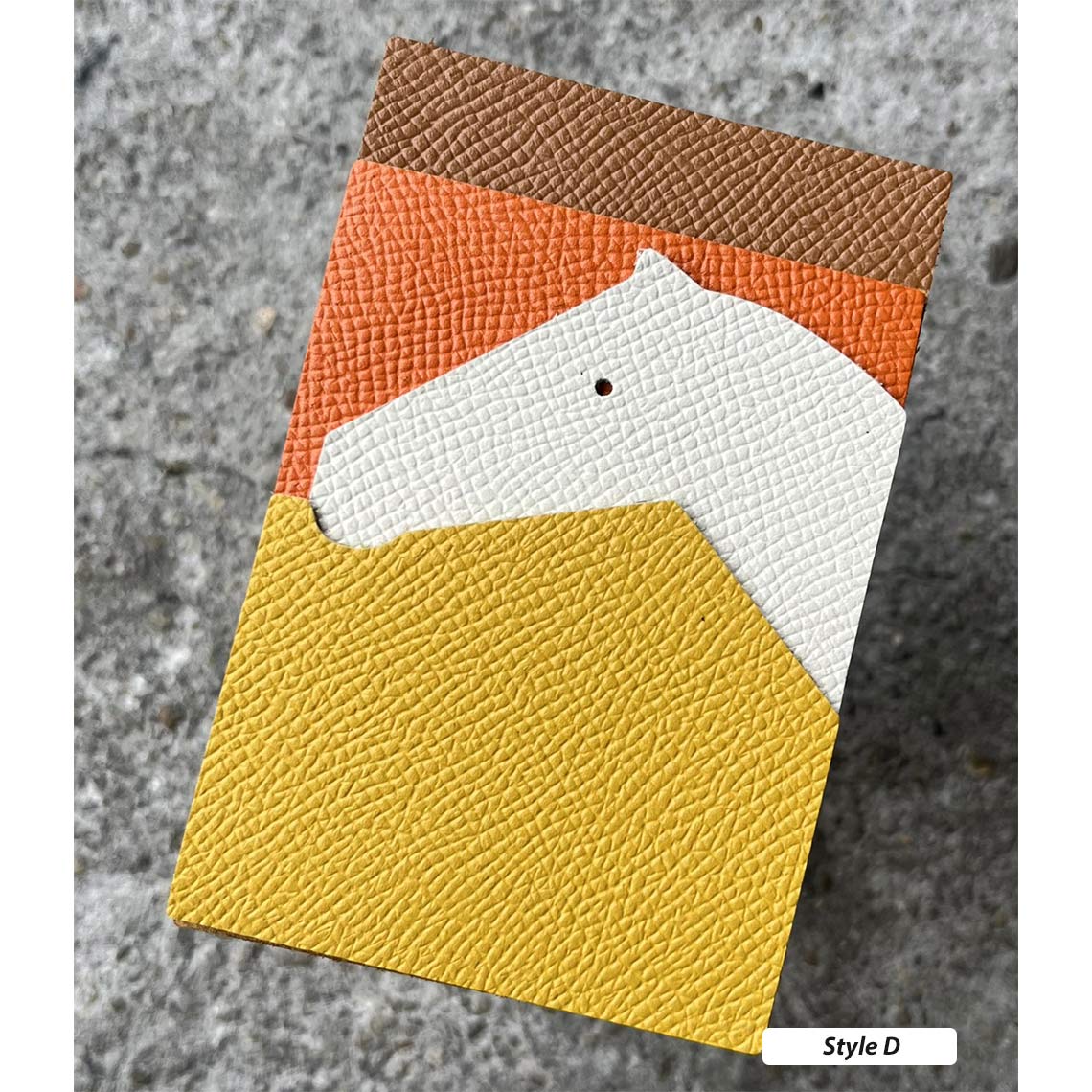 CUCUBIRD CUCUBIRD Full Grain Leather Horse Slim Card Holder DIY Kits D 