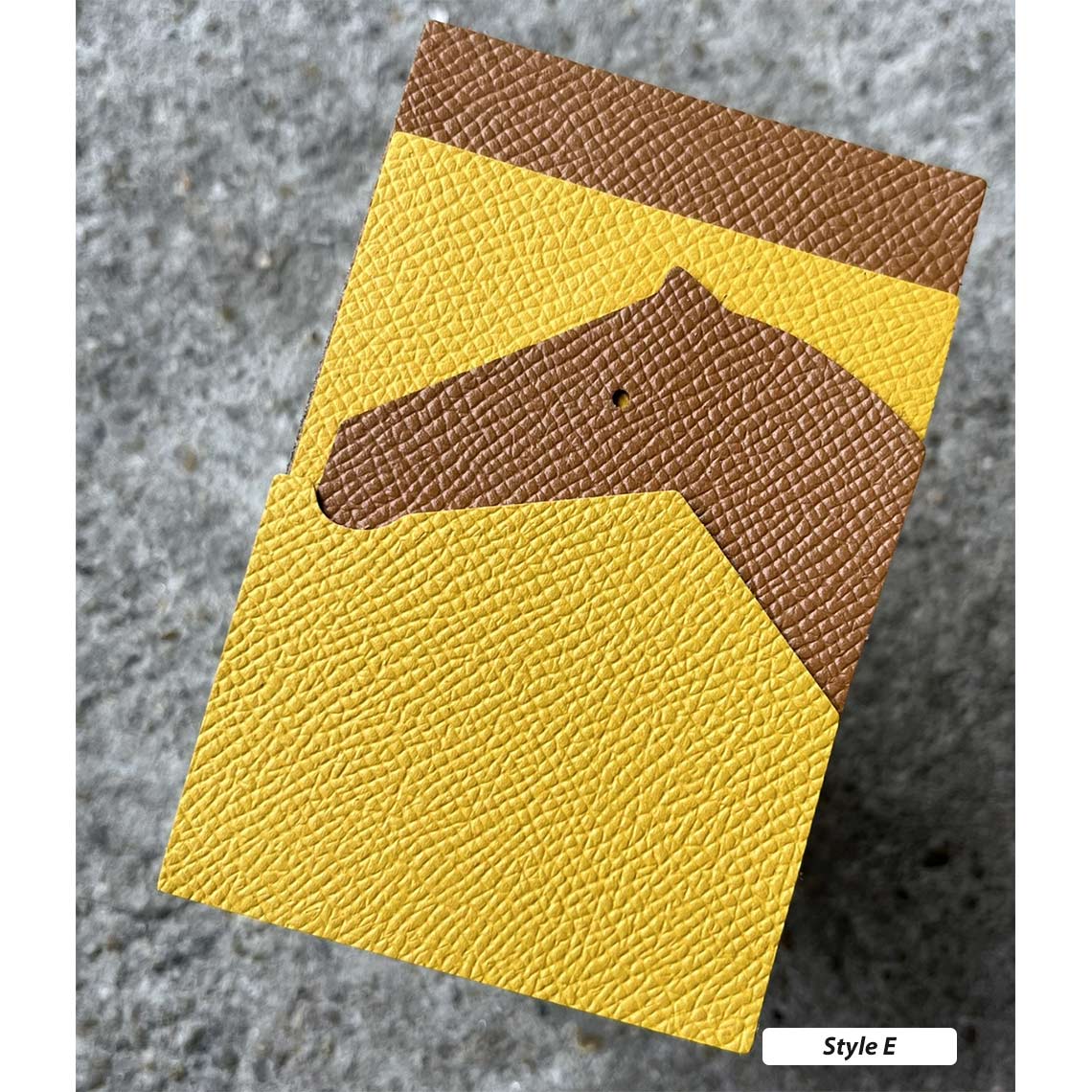 CUCUBIRD CUCUBIRD Full Grain Leather Horse Slim Card Holder DIY Kits E 