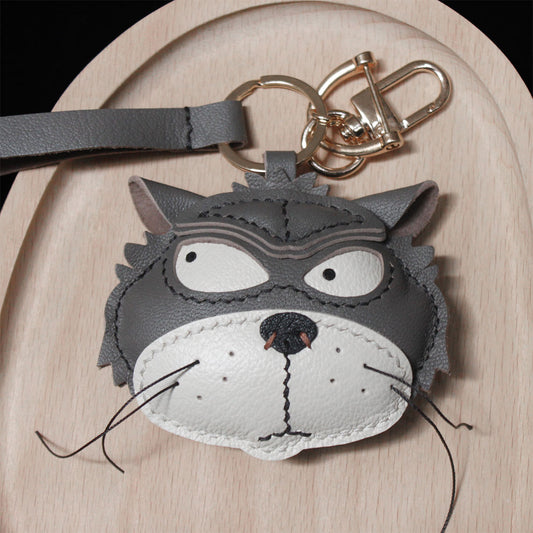 CUCUBIRD POPSEWING® Leather Fun Cat Keychain DIY Kit Keychain 