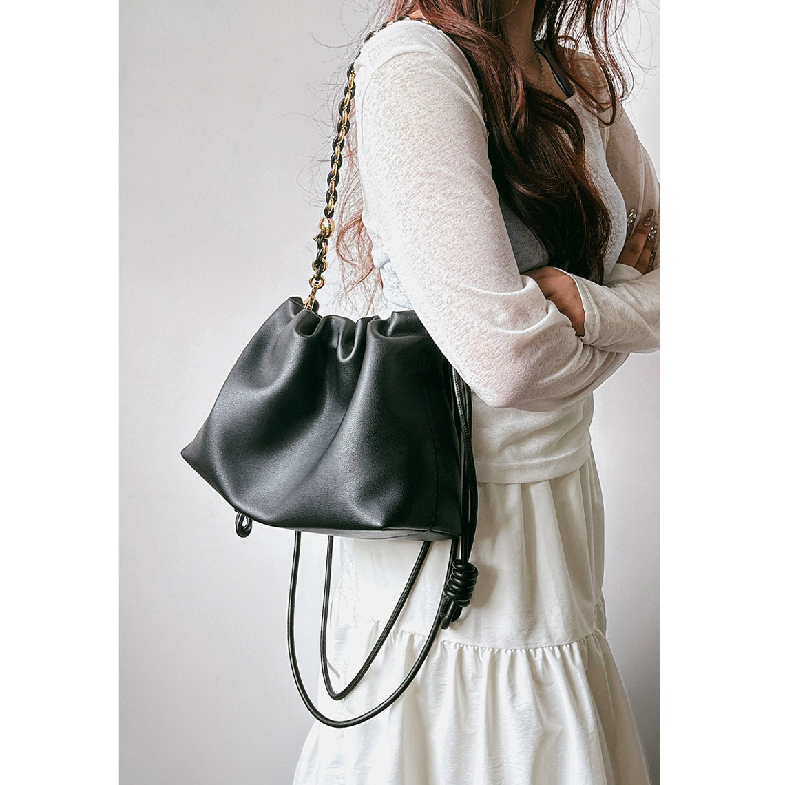 CUCUBIRD POPSEWING® Leather Drawstring Chain Clutch DIY Kit  