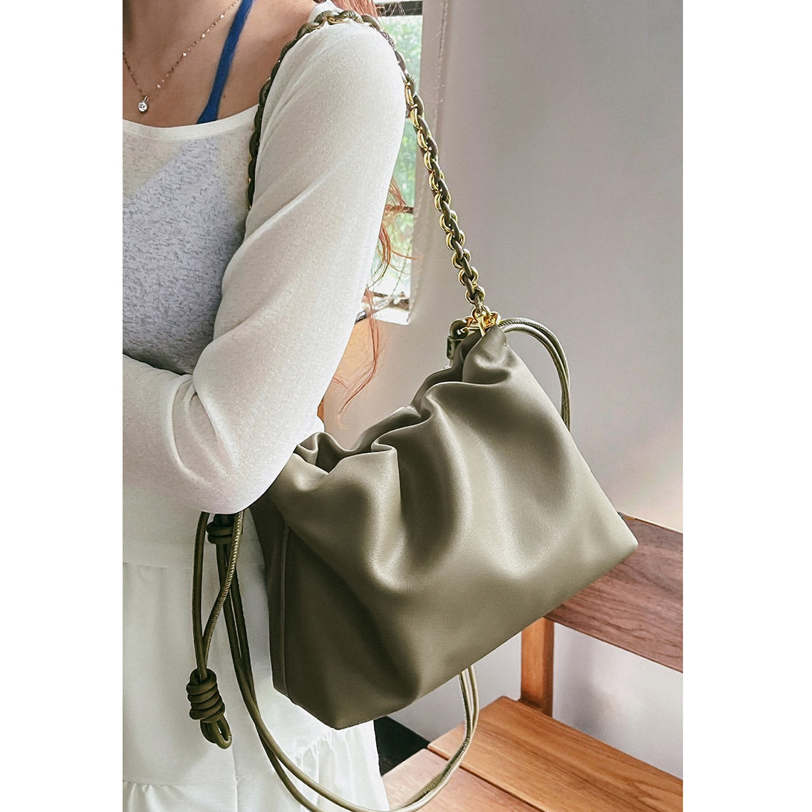 CUCUBIRD POPSEWING® Leather Drawstring Chain Clutch DIY Kit  