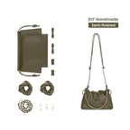 CUCUBIRD POPSEWING® Leather Drawstring Chain Clutch DIY Kit  