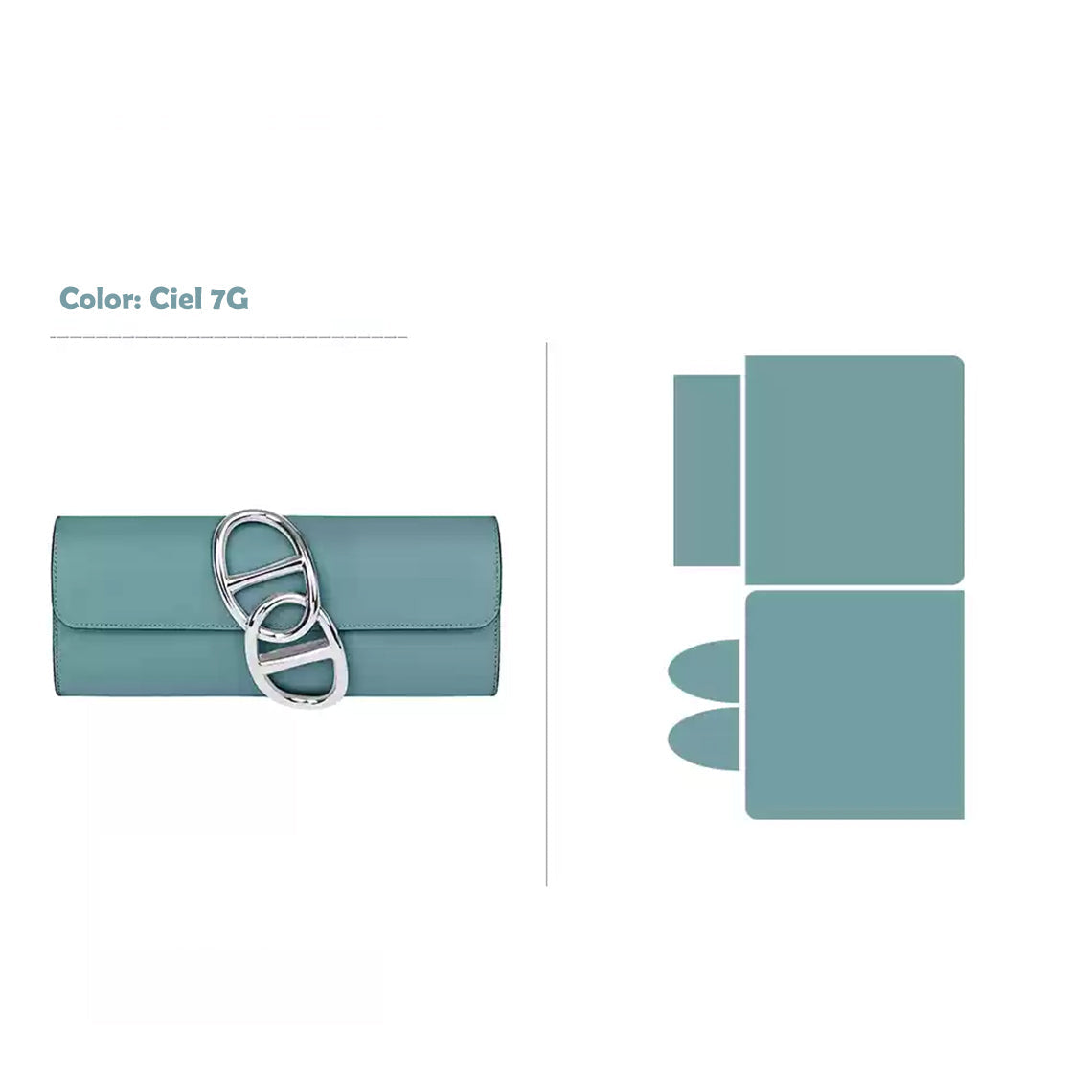 CUCUBIRD CUCUBIRD Full Grain Leather Evening Clutch DIY Kit - Advanced DIY Kits Ciel 7G 