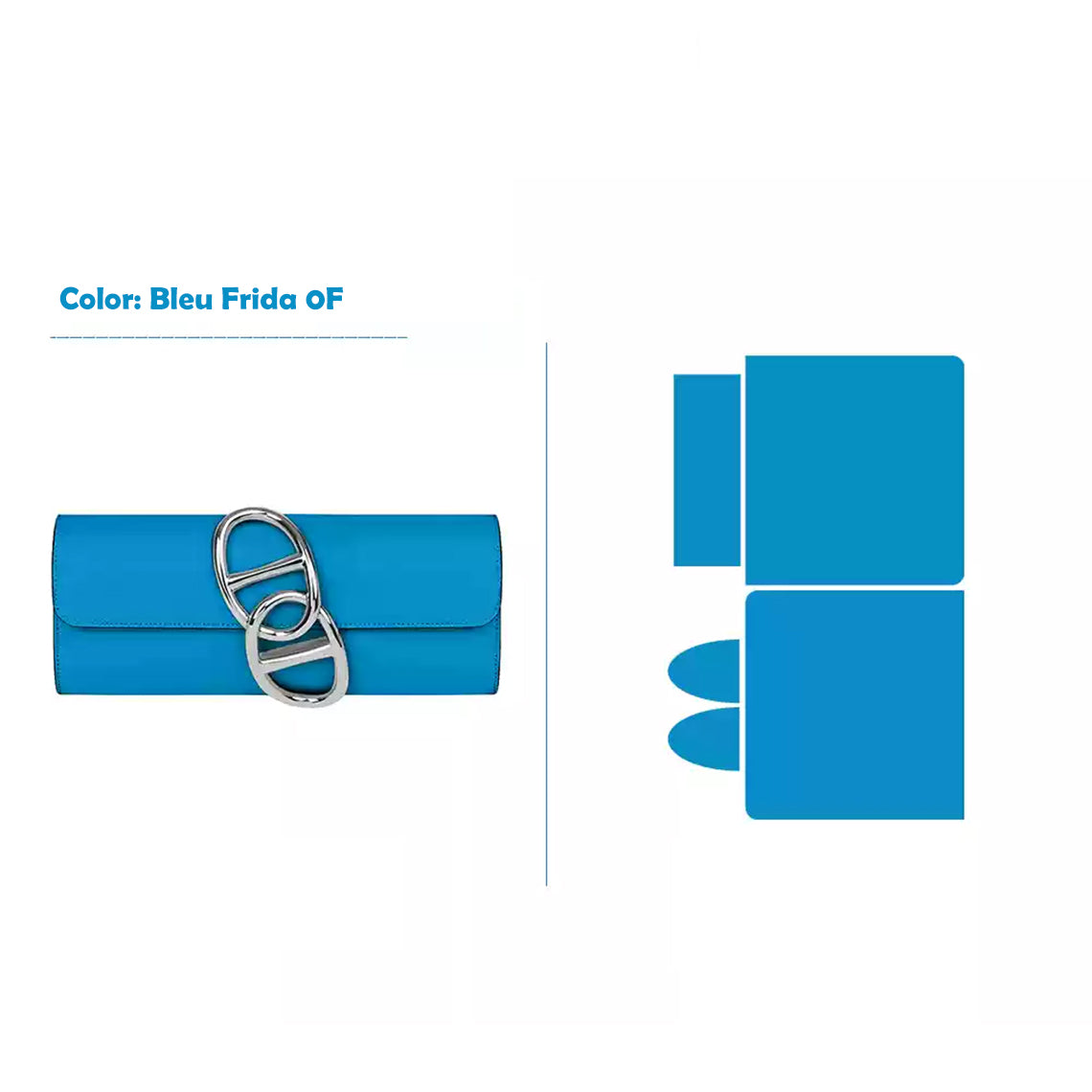 CUCUBIRD CUCUBIRD Full Grain Leather Evening Clutch DIY Kit - Advanced DIY Kits Bleu Frida 0F 